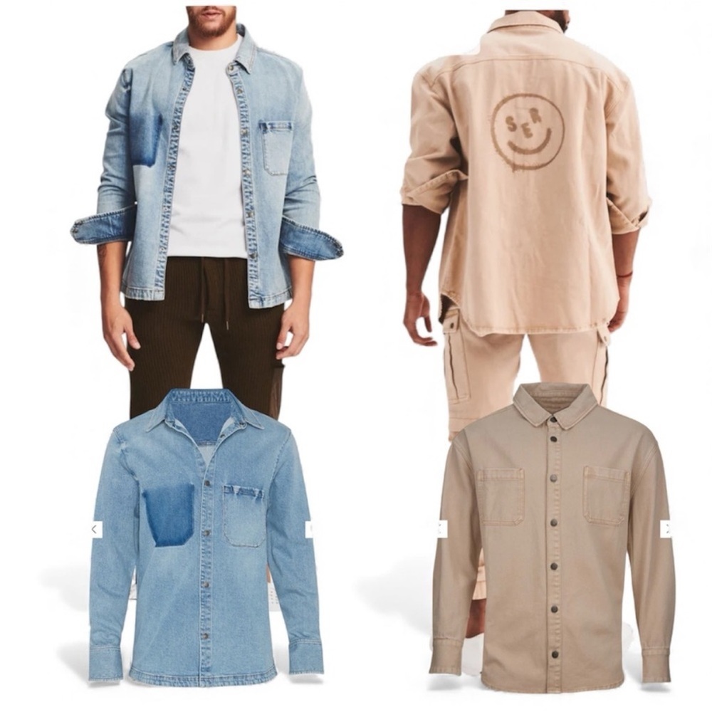 ✨ WHOLESALE DROP: The Ser.o.ya Mens. Shacket Bundle ✨4 styles&Colors 5 M&L items